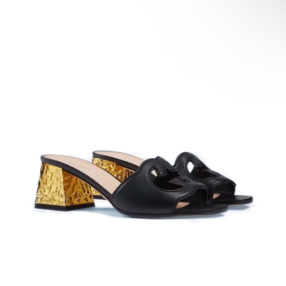 Gucci Women Interlocking G Cutout Sandal size 34.5 - Picture 1 of 9